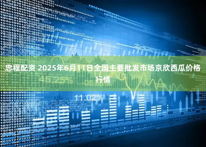 忠程配资 2025年6月11日全国主要批发市场京欣西瓜价格行情